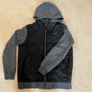 RVCA Sweatshirt-Vest Jacket with hoodie